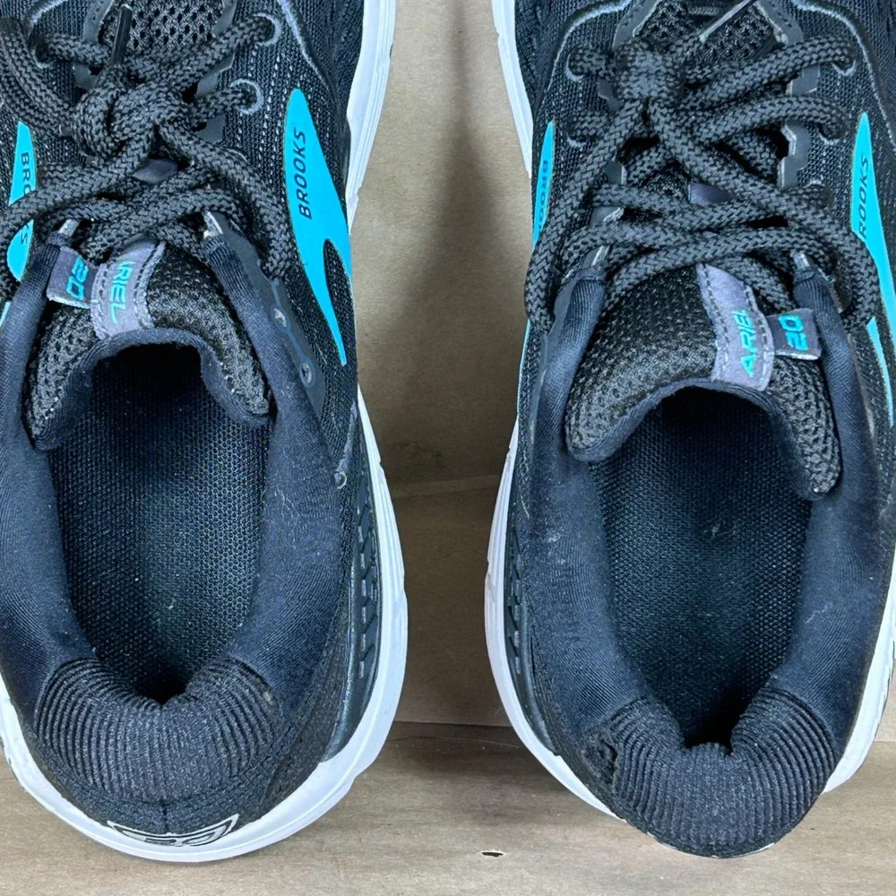 Brooks Ariel 20 Running Shoes Womens 9.5 Black Solid Motion Control Sneakers